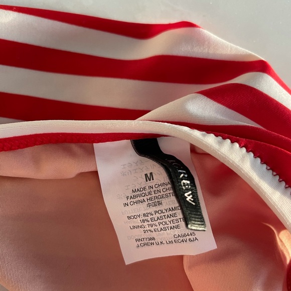 J Crew Women’s Red/White Striped Bikini Bottom-Size Medium - Picture 4 of 6